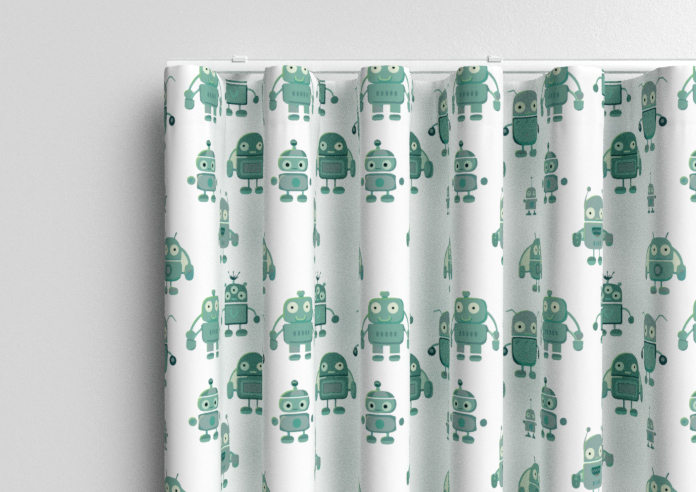 Robo Town, Emerald - Made to Measure Curtains - Image 13